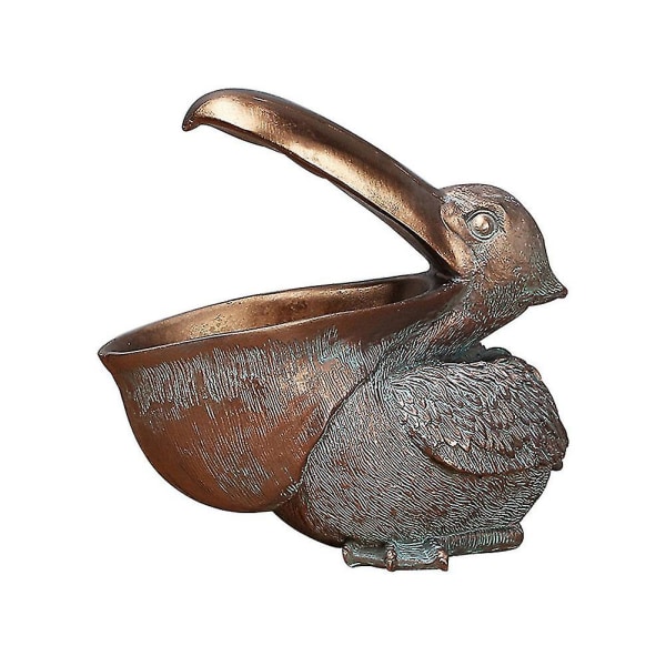 Toucan Nyckelförvaringsfigur Pelikanstaty Förvaringskorg Djur Fåglar Form--brons