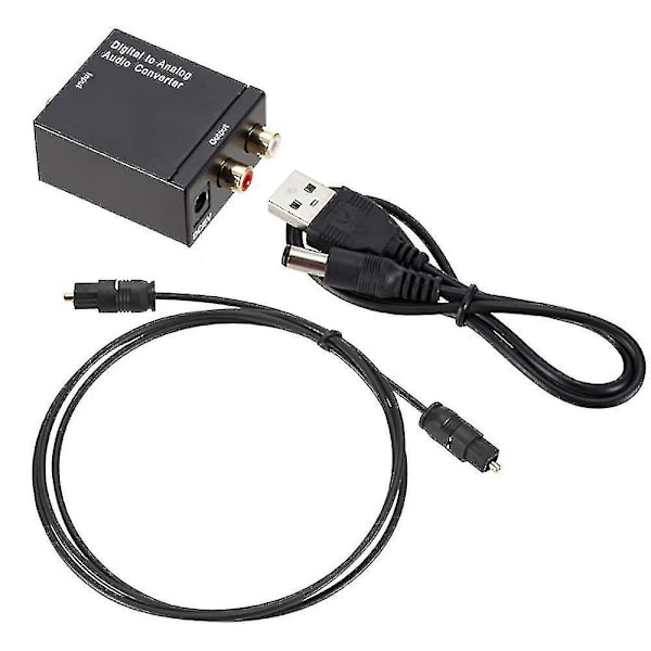 Digitaalinen analoginen äänenmuunnin optinen koaksiaalinen Toslink Rca L/r ääniadapterit