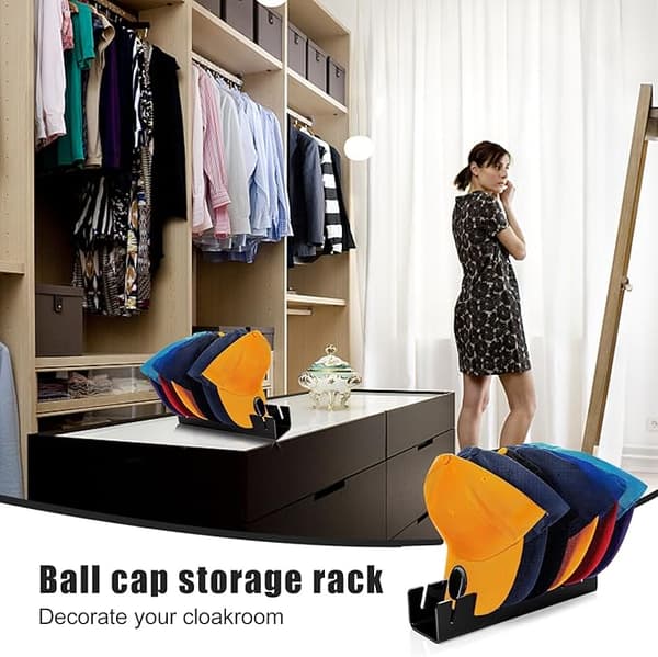 Baseball Cap Organizer Holder 7 Kasketter Sort (W)_xx