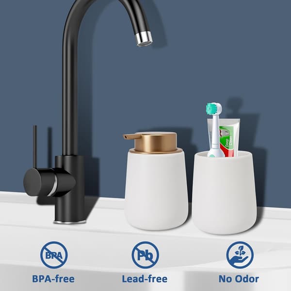 Keramisk Tvålpump för Badrum Kök Flytande Pump Enkel Tryck Vit 12.5x8.5cm