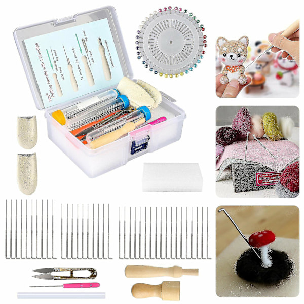 Nålfiltning Startpaket Ullfilt Verktyg Matta