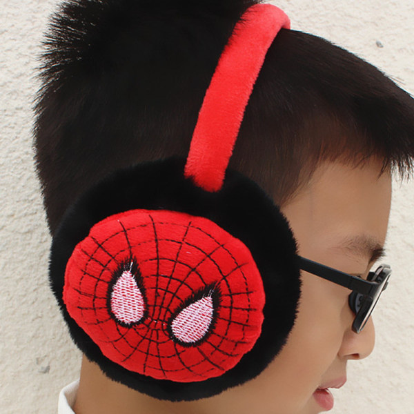 Barn Pojke Flicka Spiderman Superhjälte Öronmuffar Mjuk Vinter Öronvärmare Present