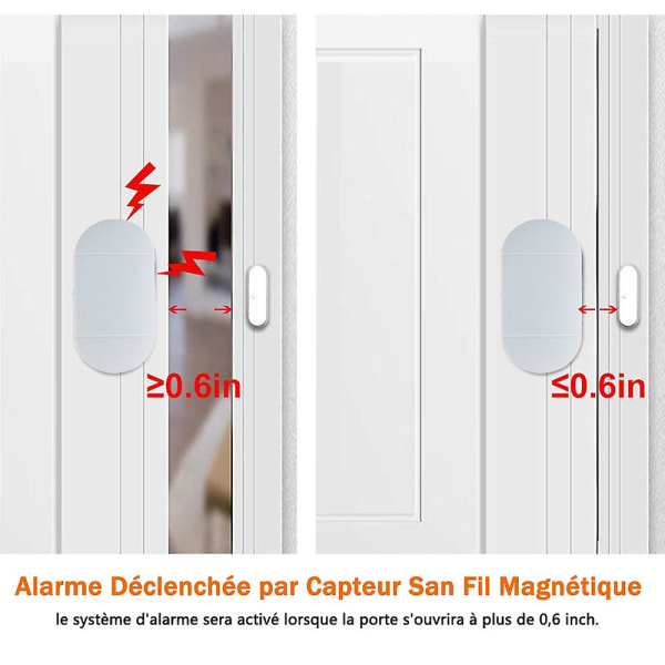 Døralarmsensor - Premium kvalitet - Trådløs magnetisk utløst