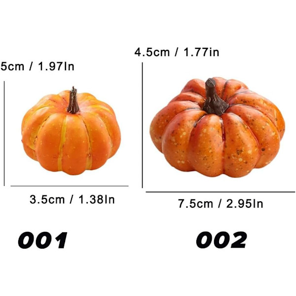 Mini kunstig Halloween græskar dekoration simuleret grøntsag green 2