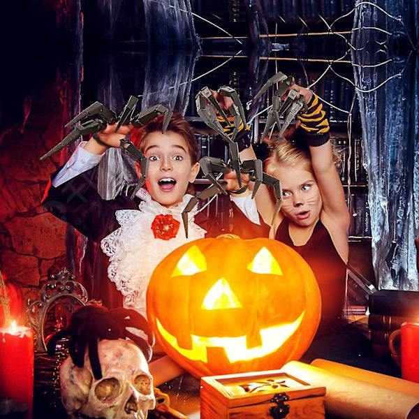 Halloween 3D Leddede Fingre, Fleksible Fingerforlengelser med Realistisk Design, Komfortable å Ta På og Av for Midt