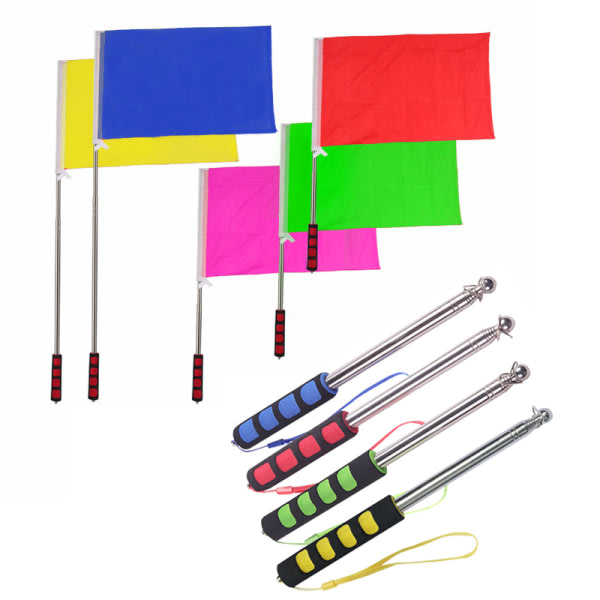 Flagstang Guide Tool Retractable Flag Vindsok Pointer Banner Blå