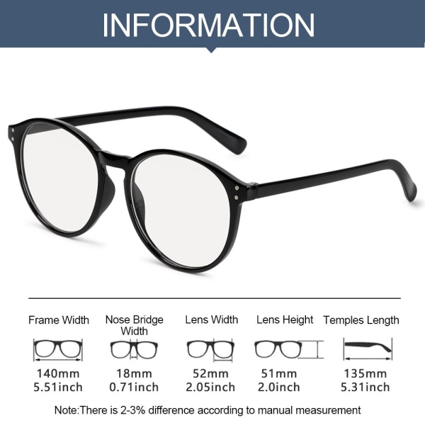 -1.0~-4.0 Myopia Glasses Glasses MAT BLACK STRENGTH 3.50 matte black matte black Strength 3.50-Strength 3.50