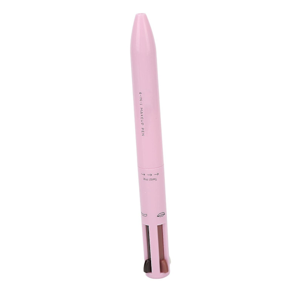 4 i 1 sminkpenna 4 färger bärbar ögonbrynspenna eyeliner läppliner highlighter ögonmakeup skönhetspenna