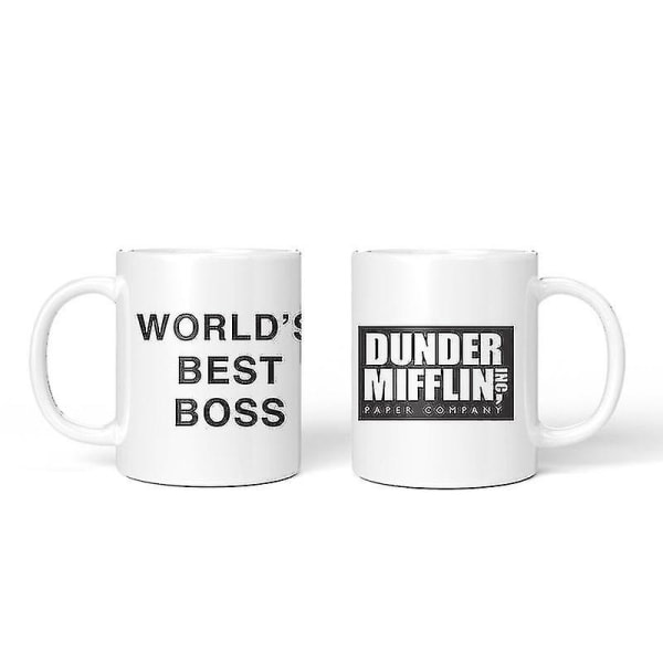 1. krus Funny World's Best Boss kaffekrus Keramisk te/melk/kakao krus Unik kontorgave NW