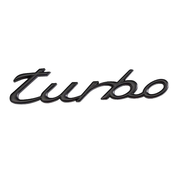 Krom Sølv Matt Blank Glanset Svart Bagasjerom Bokstaver \"turbo\" Emblem for PORSCHE Cayenne Boxster Macan Panamera Carrera Cayman-Perfe_xx turbo black