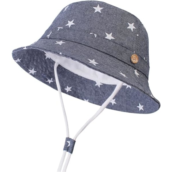 Baby Toddler Cap Unisex sommer spand med hagerem UPF 50+