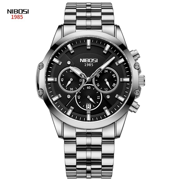 Herre Klockor Kronograf Datum Klocka Analog Kvarts Vattentät Business Casual Mode Armbandsur Present till Män