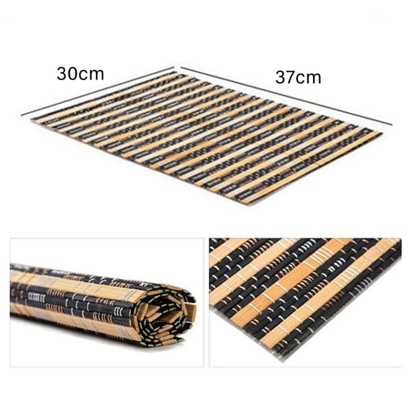 Te-matta i bambu, handvävd te-matta, bambu-matta, te-underlägg, isoleringsmatta