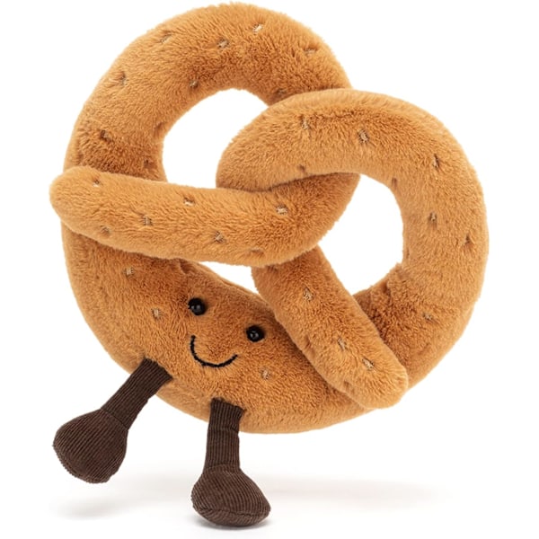 Jellycat Amuseables Pretzel Gosedjur, 7 tum | Mat Plysch | Rolig Present