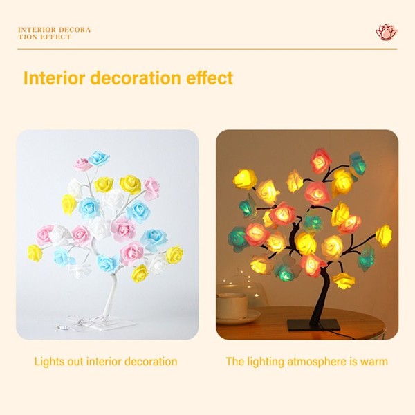Bordlampe Rose Lamper HVID white