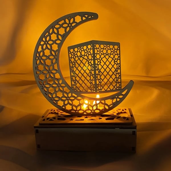 3kpl Ramadan-lyhty LED-puinen kuun tähtivalot sisustus Ramadan Eid -kodinsisustus Ramadan-sisustus Tyyppi4+Tyyppi5+Tyyppi6