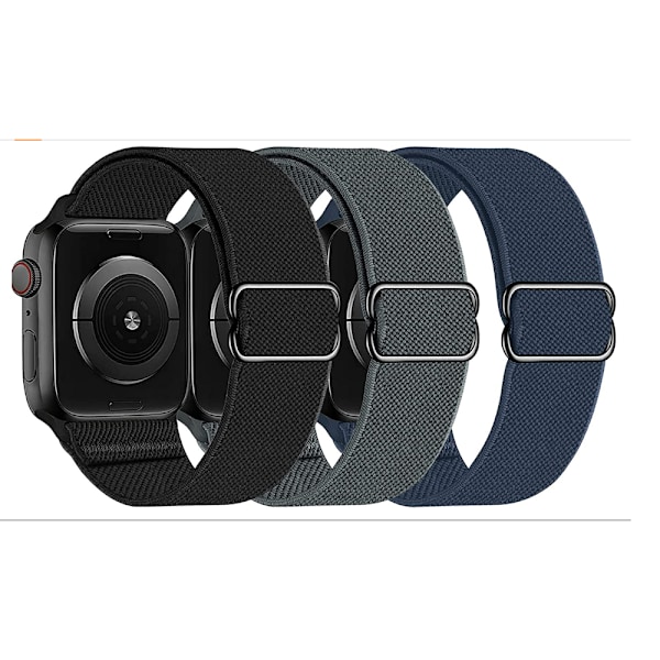 3-pack elastic nylon strap compatible Apple Watch Nylon 40mm 38mm