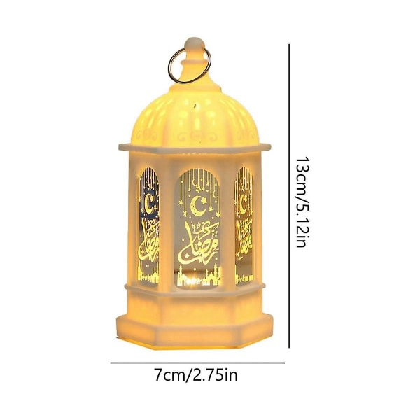 Ramadan-koristelyhty Hieno LED Eid-lamppu, paristokäyttöinen Ramadan-pöytävalolahja