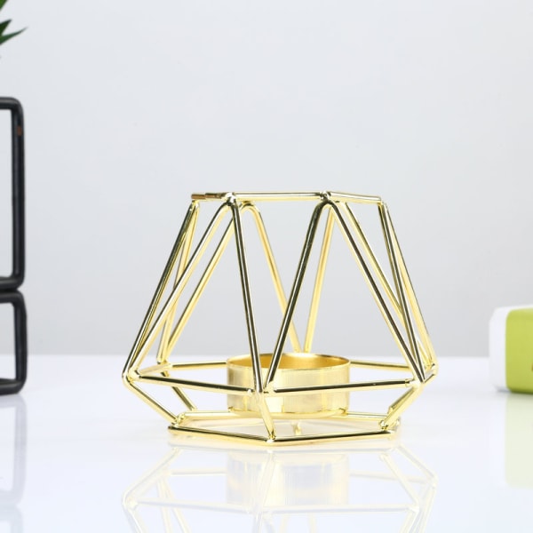 Geometrinen kynttilänjalka, moderni rautainen kynttilänjalka