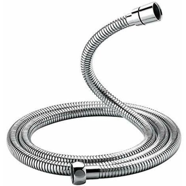 Universal bruseslange (G1/2 tommer, 2m), anti-knæk bruseslange, rustfrit stål/krom