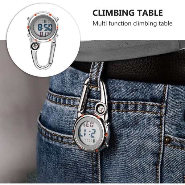 Clip-On Watch Ryggsekk Carabiner Watch Case Belte Watch