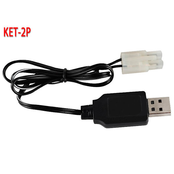 Ajoneuvon latauskaapeli Akku USB-laturi Ni-Cd Ni-MH Akut Pakkaus KET-2P Pistoke Adapteri 7.2V 250mA Lähtö Lelut Auto