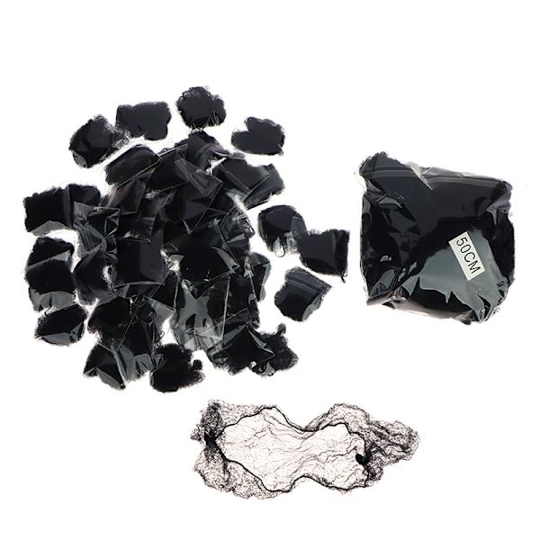 50 kpl hiusverkko musta joustava nippu hiukset näkymätön hiusverkko verkko 4#-50Pcs