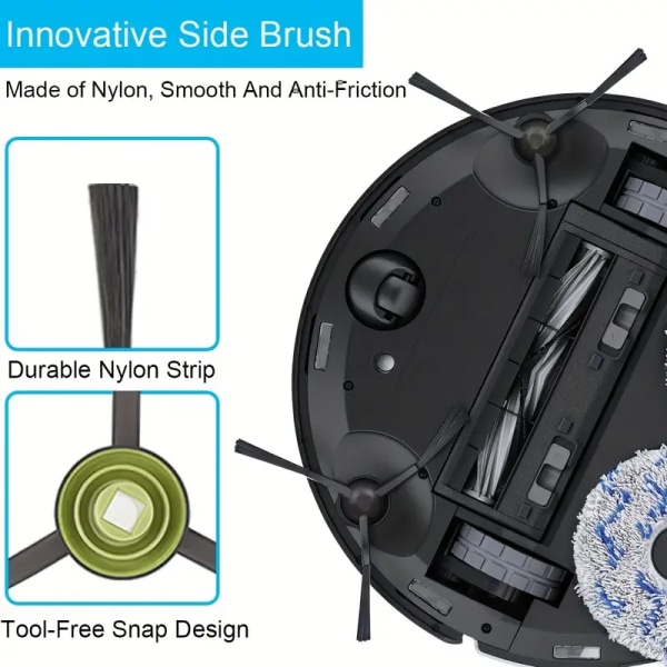 11 delar Ersättningsdelar för Ecovacs Deebot X1 TURBO/Deebot X1 OMNI/Deebot T10 Plus