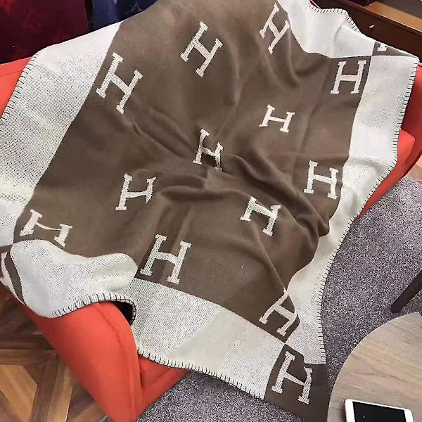 Harmaa Villanäköinen Kashmir-tyyny Sovalle Ruudullinen Peitto black