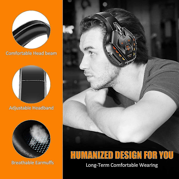 Trådlöst Bluetooth-spelheadset med avtagbar brusreducerande mikrofon