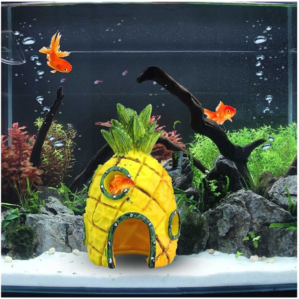 Aquarium decoration, pineapple house, underwater landscape