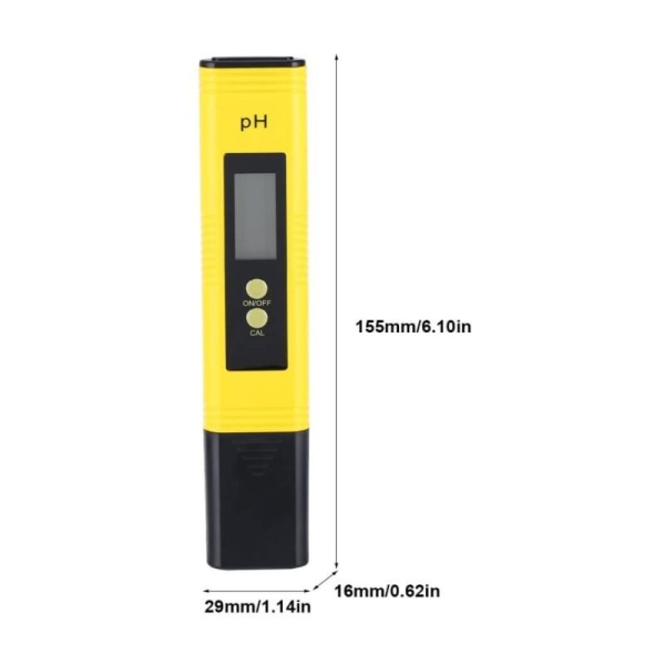 PH-meter, PH-tester til vandkvalitet, professionel PH-tester LCD PH-tester værktøj til svømmepøl, akvarium, plantage, drikkevand