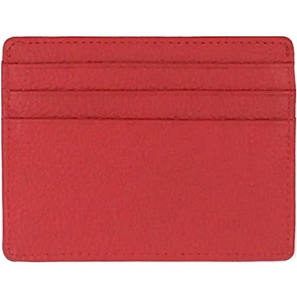 RFID Protect Slim Minimalist Pocket Läder Plånbok Kortfodral - Brun brown