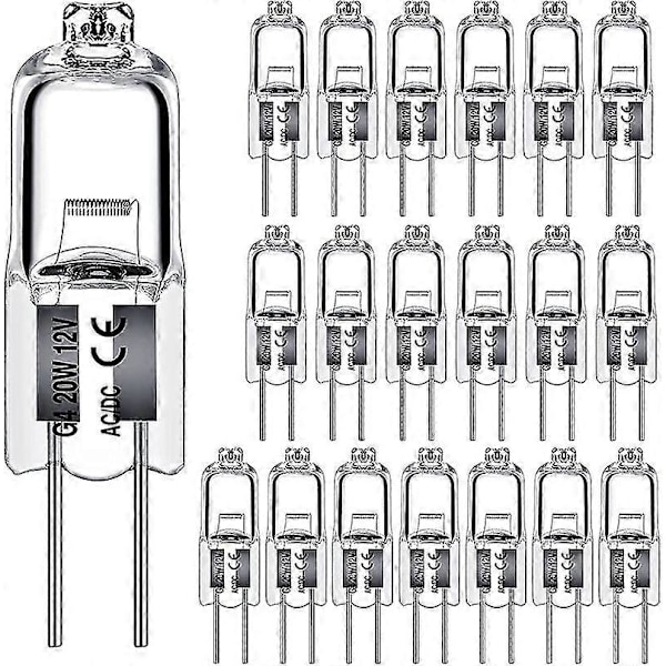 20 stk. G4 Halogenpære, 20w Dc12v Indendørs Halogen G4 Lampe