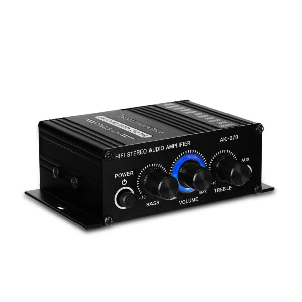 AK270 Mini Audio 2-kanals Power Portable Amplifier AUX Input højttaler til bil og hjem