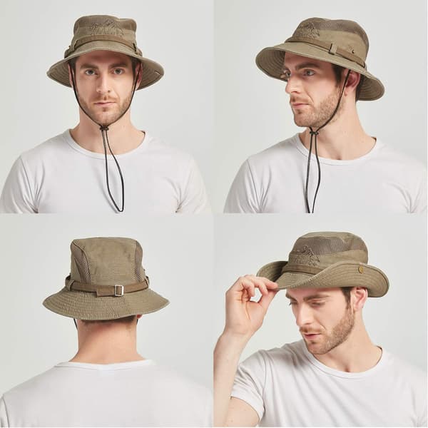 Solhatt for menn og kvinner, sommer, UV-beskyttelse, bøttehatt, safari