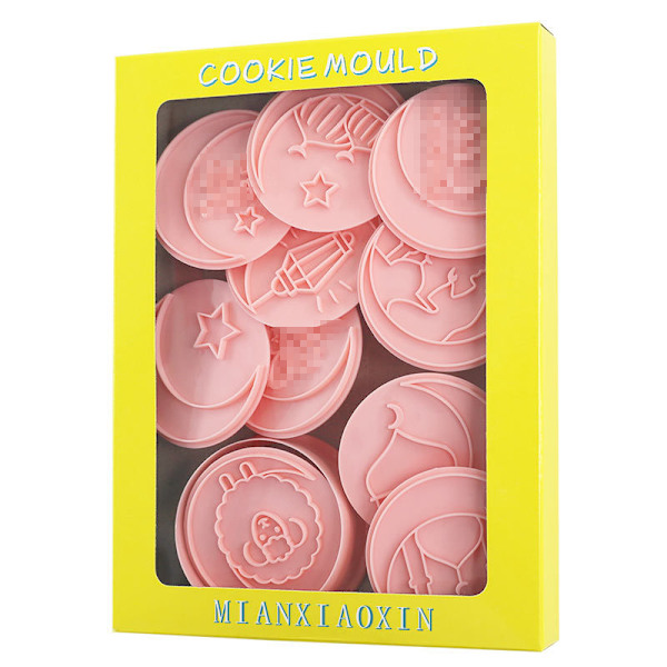 10 stk Eid Mubarak Kageudstikker Sæt, SætIslamisk Muslimsk Biscuit Form (Eid-10 stk)