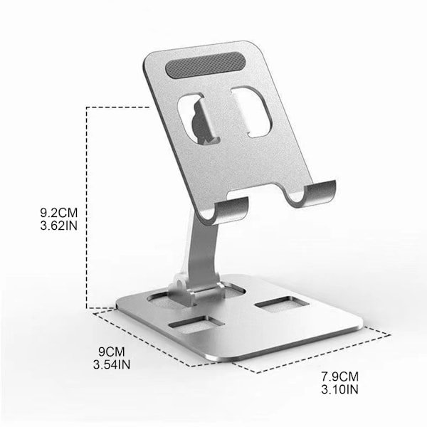 Smartphone Dock Mount Foldbar Bord Mobiltelefon Støtteholder Vinkel Højdehjusterbar Telefon/Tablet Stativ Red 0.1