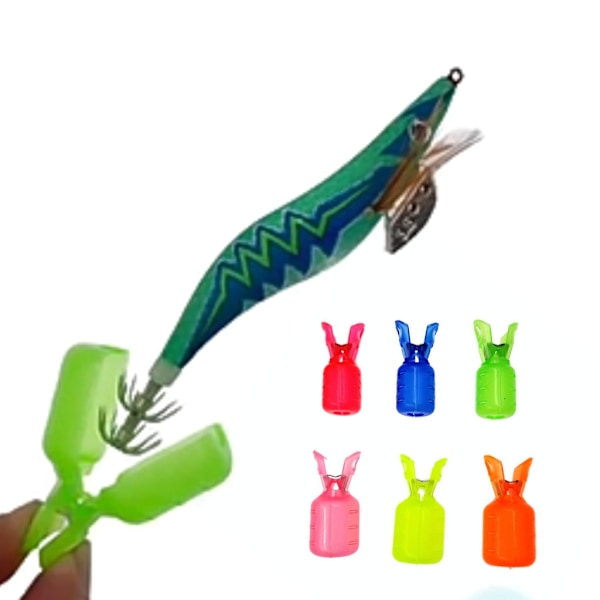 10 stk. Beskyttelsesdeksel for Squid Jig Krok Fiskejigger Lokkedeksel Lokkebeskyttelsesposer Fiskeutstyr Tilbehør Gul Yellow small