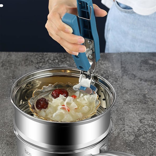 Varme skål griber klemmer, rustfrit stål anti-skold skål skål klemme varm gryde griber retriever tang pan skål plade clipper tang køkkenredskaber