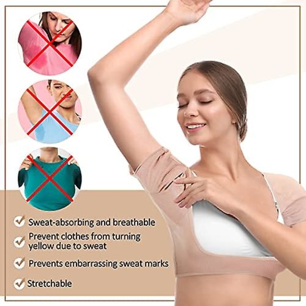 Underarmsväst, Andningsbar Sweat Guard Underklädersväst, tvättbara armhålsskydd, tvättbara armhålsskydd