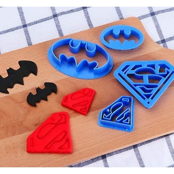 4 Super Hero Cookie Cutters Cookie Decorations (super Hero)