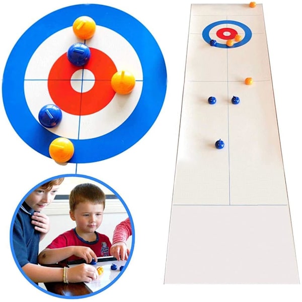 Mini bordcurlingspel, mini bordcurlingklot, set, familjespel curlingbrädespel, bärbart curlingspel Standard 8-ball