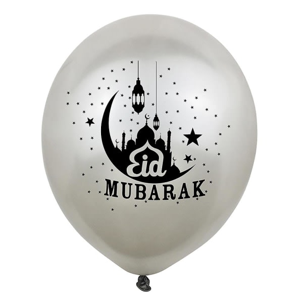 23 kpl hopeaasu Eid-ilmapallot Eid Mubarakin koristeet Eid Mubarakin ilmapallo Eid Mubarakin juhlasuositukset (hopea)