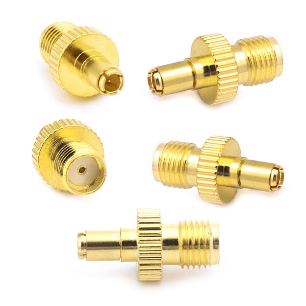 5 stk. SMA hun til TS9 han RF-konnektor koaksial adapter lige forgyldt