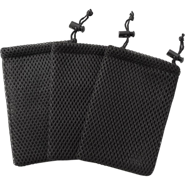 indkøbskort Nylon mesh snorepose, 5 x 3,5 tommer lille opbevaringspose med snoreposer