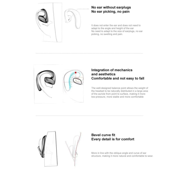 Bluetooth-headset - Bone Conduction-hovedtelefoner Nois