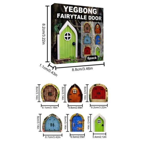 12 stk Pixy Gate Fairy Gate Elf Gate Træ Elf Gate til Børneværelse Havekunst Have Skulptur