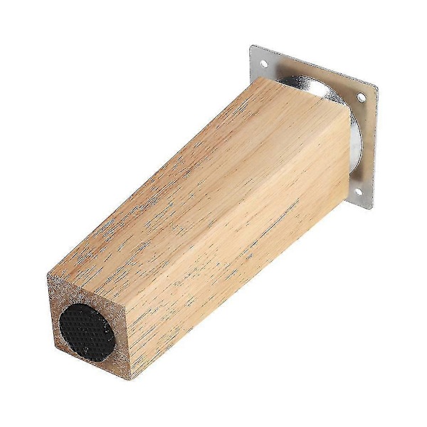 Sett med 4 firkantede treben, eikemøbler 15cm