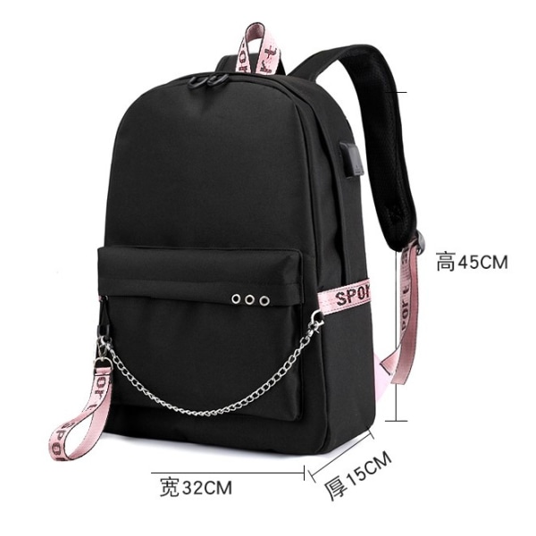 Blackpink USB charging backpack multi-function backpack